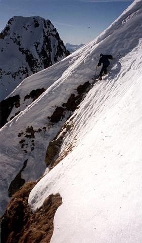 Bratt renne i Brevent, glad jeg ikke fallt der.... Photo: Christian Løverås. Rider: Lasse Solheim.