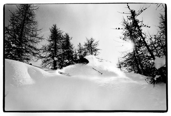 lite mysåkning mellan lärkträden.. Photo: petter mildh. Rider: jakob wallin.