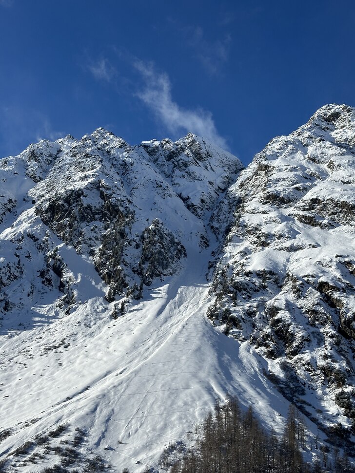 Inledningen av turen sett från lift E3, ca halvv�. Photo: Ebba Rentschler.