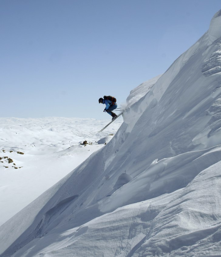 En liten vinddriva på toppen. Photo: Hanna Bugge. Rider: Simon Börjars.