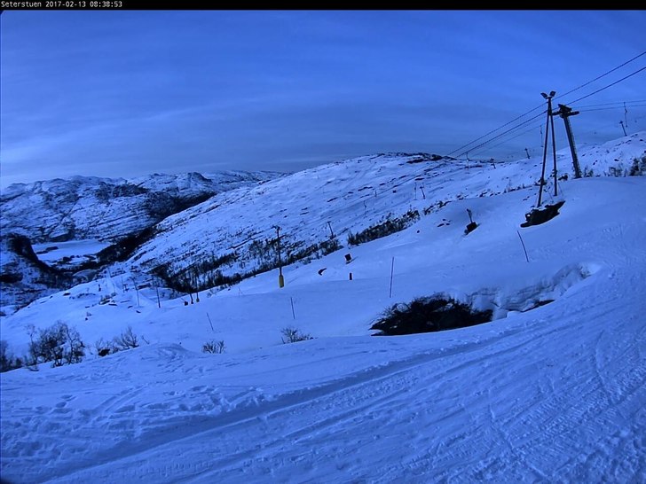 Åpent hver dag
Mandag kl. 08.30 er det -3 grader,.