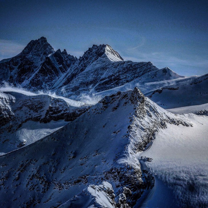 Grossklockner från Kaprun/Kitzsteinhorn..