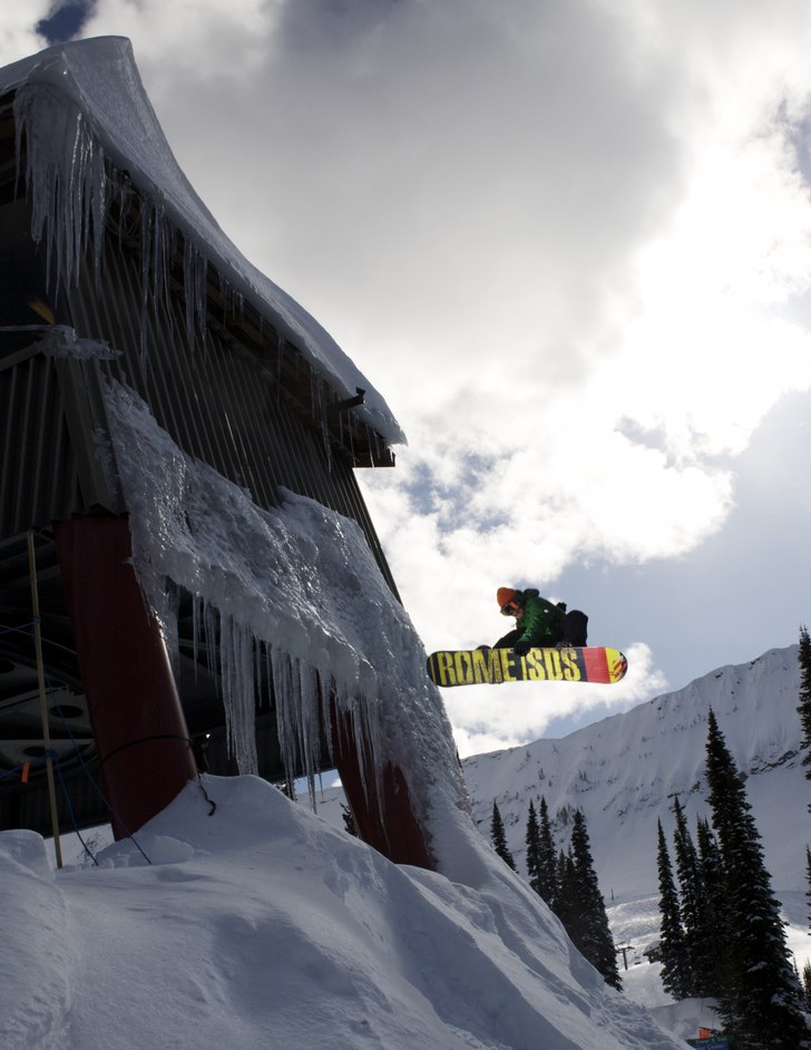 Fernie is closed for the season and we hiked to th. Photo: Gustav Ohlsson. Rider: Brian Wolfe.