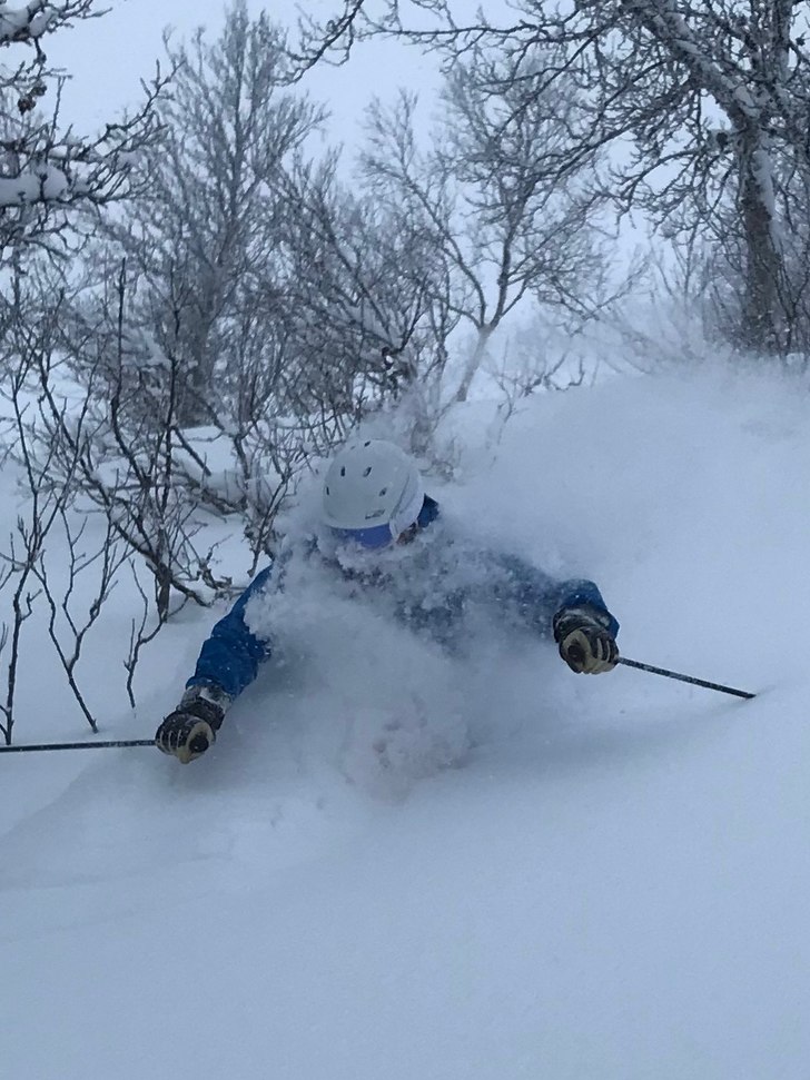 bra snö.