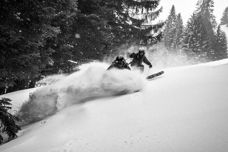 Skogsshredd på väg ned till bäckfåran. Photo: Axel Adolfsson.