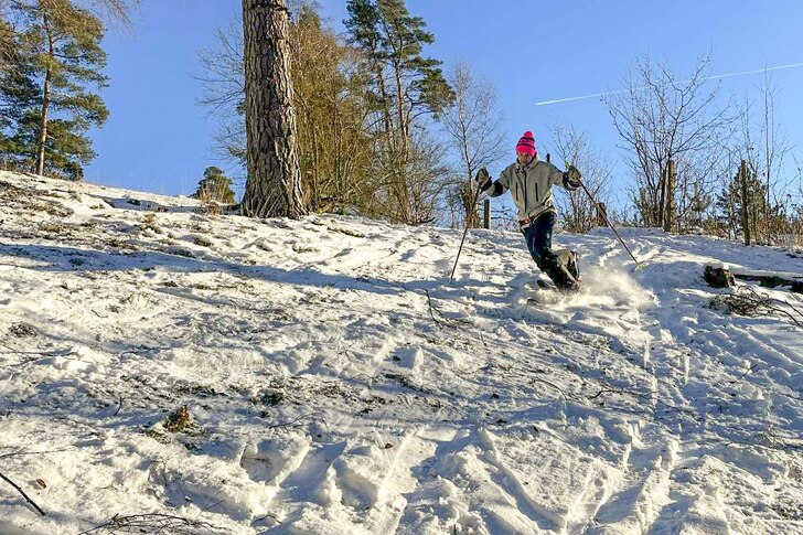 Det måste inte alltid vara knädjupt puder för a. Photo: Andreas Jönsson.