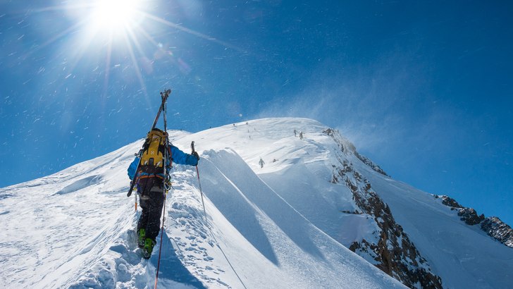 Toppkammen på Mont Blanc. Photo: Erik Fröjdh.