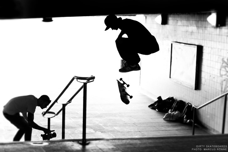 Promo-bild med några år på nacken för Dirty Sk. Photo: Marcus Rönne. Rider: Dirty Skateboards.