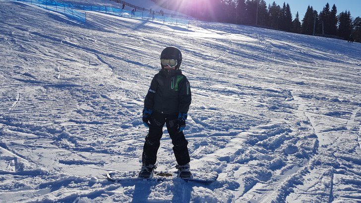 Min 8 åring grabb på bräda.