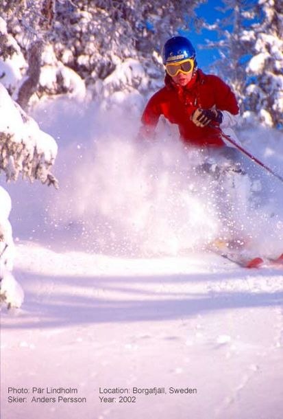 Borgafjäll januari 2002. Photo: Pär Lindholm. Rider: Anders Persson.