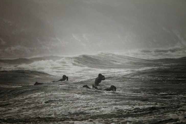 Snöstormsurf. Photo: Bo-Åke Nilsson. Rider: Maria Petersson.