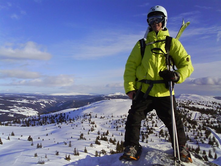 vi gick upp med snöskor på kvitfjells högsta to. Photo: berra. Rider: jag.