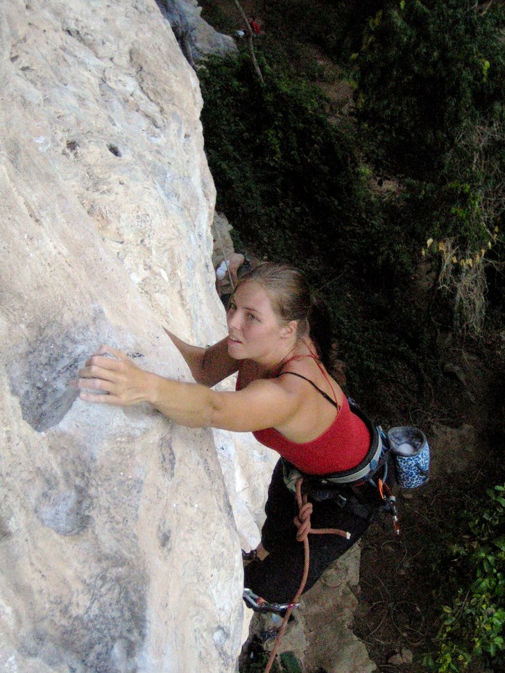Dozer Days 6c, The Nest. Photo: Jeff Constantin. Rider: Jessica Leander.