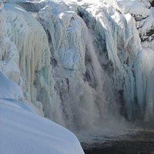 T&auml;nnforsen en str&aring;lande vinterdag.. Photo: Fajer Wennerberg.