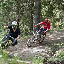 Double up. Photo: Robin Todor. Rider: Kasper fjellner och Tobben johansson.