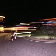 An evening tour through the Place Central of Verbi. Photo: Yves Garneau. Rider: Ronny Perraudin.