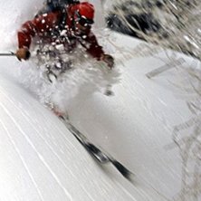 Tolar making his way through the Bruson treeline. . Photo: Yves Garneau. Rider: Tolar Anderton.