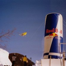 Red bull big air 2002, riktigt fint v&auml;der och sju. Photo: Patrik Durfors. Rider: Steele Spence.