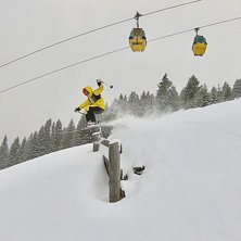 Ren och sk&auml;r skidgl&auml;dje i Serfaus. Linus Johanss.