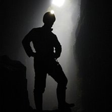 P&aring; botten av The Lost World. Nu b&ouml;rjar &auml;ventyre. Photo: Alec Guinness. Rider: Mikael Blomqvist.