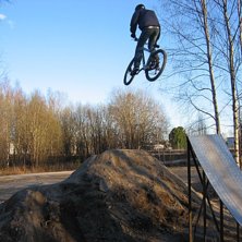 rusta dirtens ramp. Photo: Markus. Rider: Emil.