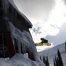 Fernie is closed for the season and we hiked to th. Photo: Gustav Ohlsson. Rider: Brian Wolfe.