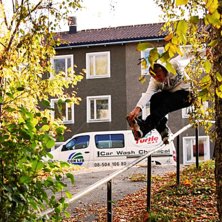 En fishgrind gjord av mig ;). Photo: Per eriksson. Rider: William Frykholm.