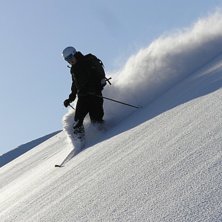 En fin dag med dygnsgammalt puder p&aring; nordalsfj&auml;l. Photo: Jimmy Berglund. Rider: Michael Spendel.