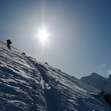Topptur, en str&aring;lande dag p&aring; Lyngen utanf&ouml;r Tro. Photo: Erik Brinkman. Rider: Henriette Jordheim.