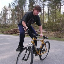 En vanlig dag i Nordmaling p&aring; en cykeltur. Photo: Jonas. Rider: Nils.