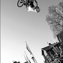 Upp &amp;amp; ner p&aring; &Aring;re torg. Photo: Ola Rockberg. Rider: Micke Bolmstam.