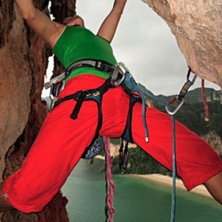Crystal Flame 6b+, Candelstick. Photo: Jon Larsson. Rider: Jessica Leander.