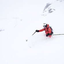Puder i pisten... Photo: Hedda Berander. Rider: Angelika Andersson.