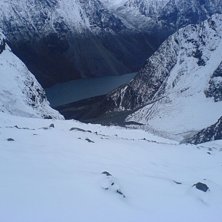 Bildet er fra ca 1100 moh.  Perspektivet er ned mo. Photo: Per Hasvold.