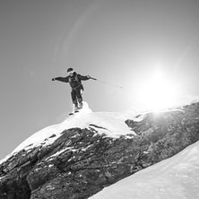 Axel sending it. Verbier, Schweiz.