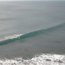 Balangans lineup from above. Photo: Johan Isaksson. Rider: Ok&auml;nd.