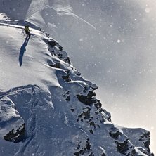 Ted spanar efter lines i Verbier.. Photo: Anton Romell. Rider: Ted Lindgren.