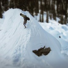 2nd try hand-plant on the roCk! . Photo: Peter Harvieux. Rider: Criag Williams.