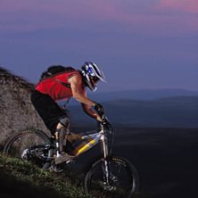 Svartberget i &Aring;re. Halv tio p&aring; kv&auml;llen en fin . Photo: Mattias Fredriksson. Rider: Janne Tj&auml;rnstr&ouml;m.