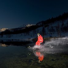 Sketchy inrun men Evil Emil har tungan r&auml;tt i mun. Photo: Ola Bj&ouml;rnstr&ouml;m. Rider: Evil Emil.
