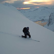 1100m puder ned till bilen vid havet.. Photo: Sara Widell. Rider: Oscar Wahlund.